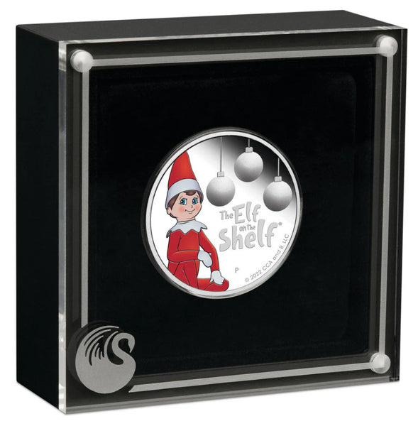 Tuvalu 2022 1/2oz Silver Proof Coloured Coin - Elf on The Shelf
