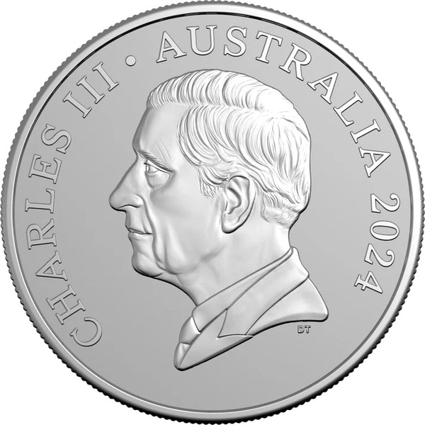 Kangaroo Series 2024 $1 1oz Frosted Fine Silver Coin