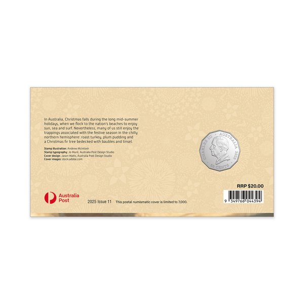 2025 Christmas - Secular Christmas Festive Floral Postal Numismatic Cover (RAM) - Nova Coins