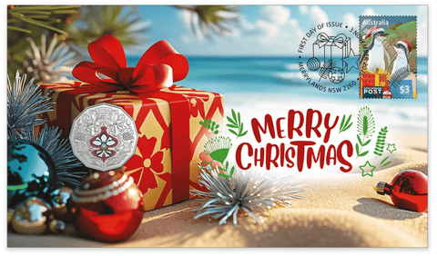 2025 Christmas - Secular Christmas Festive Floral Postal Numismatic Cover (RAM) - Nova Coins