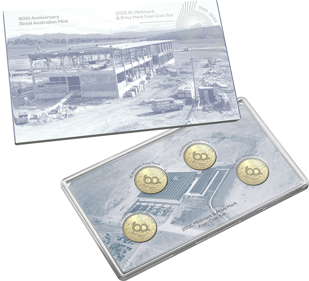 2025 $1 Mintmark & Privy Mark Four-Coin Set- 60th Anniversary of the Royal Australian Mint