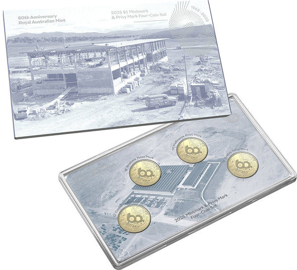 2025 $1 Mintmark & Privy Mark Four-Coin Set- 60th Anniversary of the Royal Australian Mint