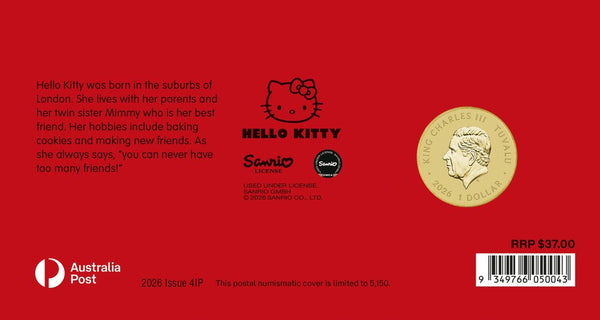 Hello Kitty 2026 Stamp and Coin Cover