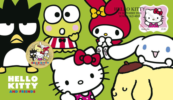 Hello Kitty and Friends 2026 Stamp and Coin Cover