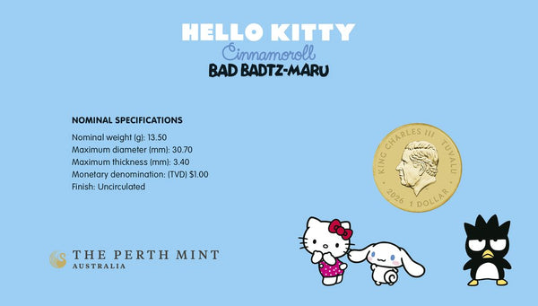 Hello Kitty, Cinnamoroll and Badtz-Maru 2026 Stamp and Coin Cover