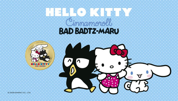 Hello Kitty, Cinnamoroll and Badtz-Maru 2026 Stamp and Coin Cover