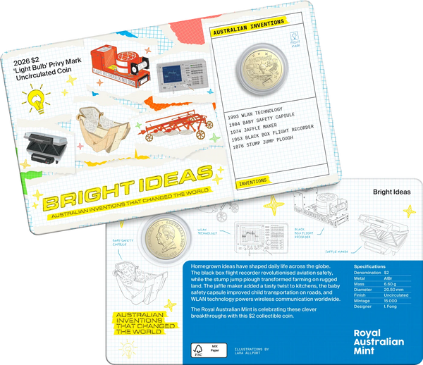 Bright Ideas 2026 $1 and $2 Privy Mark Seven-Coin Collection