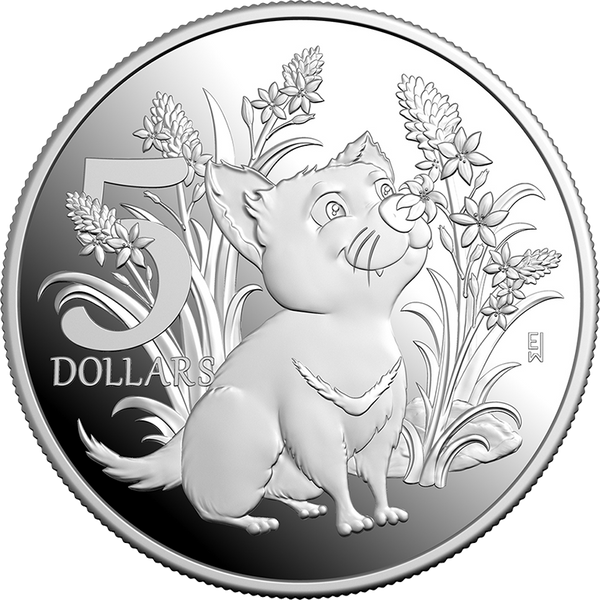 2026 $5 'Aussie Bubs' Baby 1 oz Fine Silver Proof Coin