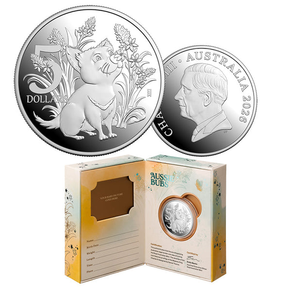 2026 $5 'Aussie Bubs' Baby 1 oz Fine Silver Proof Coin
