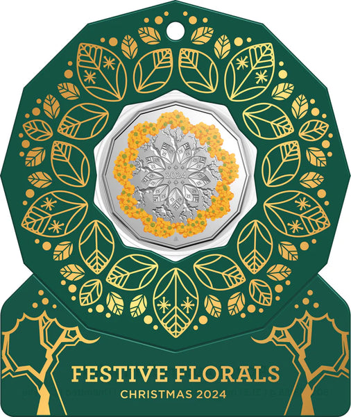 2024 Christmas Festive Florals 50c UNC - Set of 5