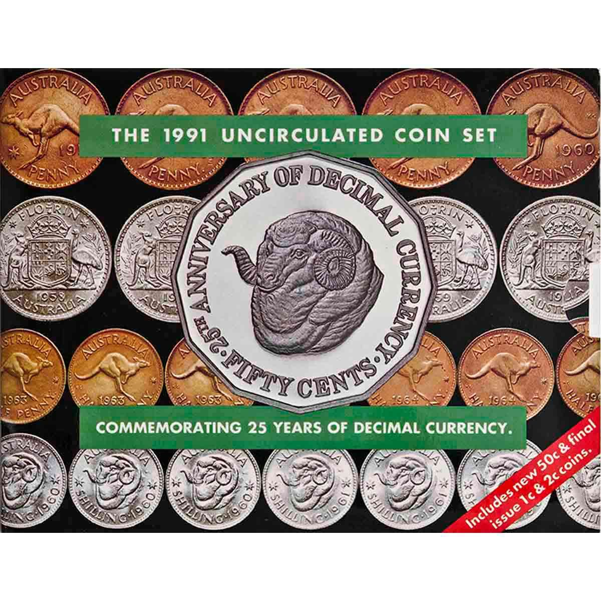 1991 RAM Yearly Mint Set 25 Years of Decimal Currency – Aussie Coins Direct