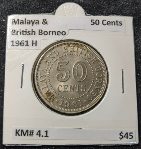 Malaya & British Borneo 1961 H 50 Cent KM# 4.1