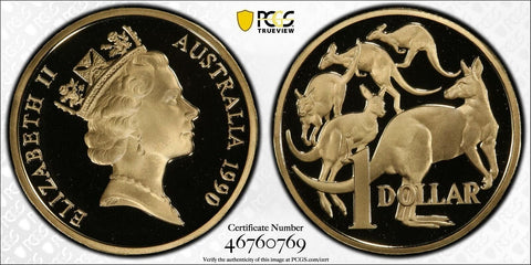1990 Proof One Dollar $1 Australia PCGS PR69DCAM FDC UNC #3706