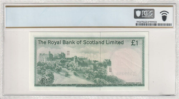 Scotland 1972 £1 Royal Bank of Scotland Ltd PCGS Choice UNC 63 PPQ Pick# 336a