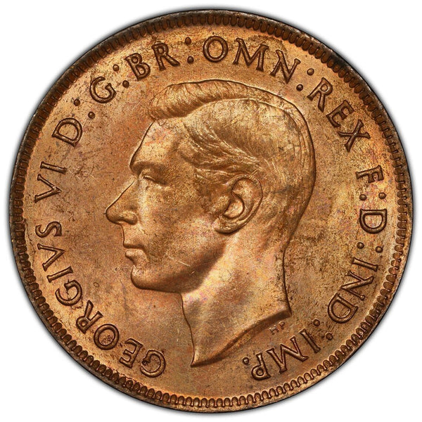 1938 m One Penny 1d Australia PCGS MS63BN CHOICE UNC #3895