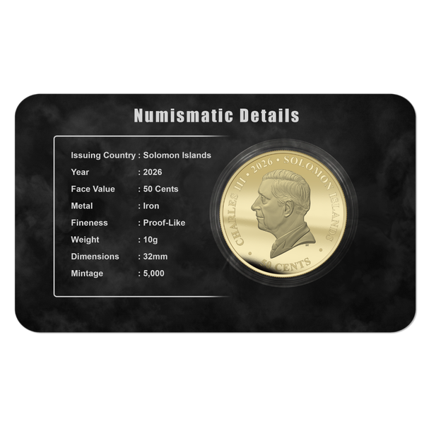 2026 40th Anniversary of Chernobyl BU Coin Solomon Islands 50 cent