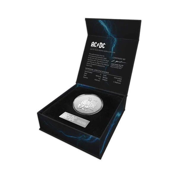 2023 AC/DC - $1 Silver Frosted Uncirculated Coin
