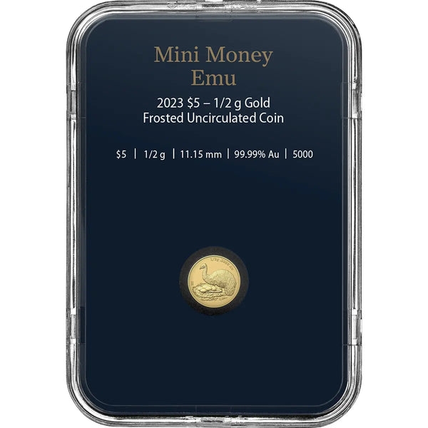 Emu Mini Money 2023 $5 1/2g Gold Frosted Uncirculated Coin