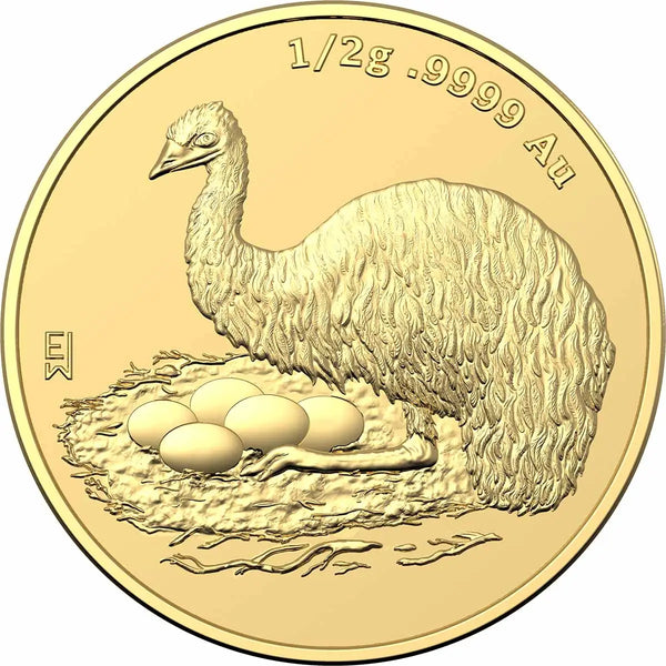 Emu Mini Money 2023 $5 1/2g Gold Frosted Uncirculated Coin