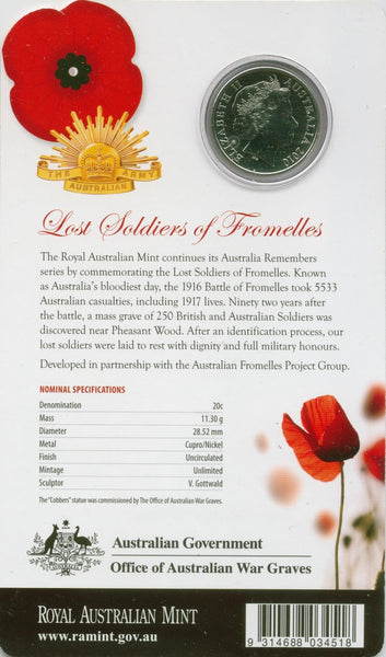 2010 20c Australia Remembers Fromelles