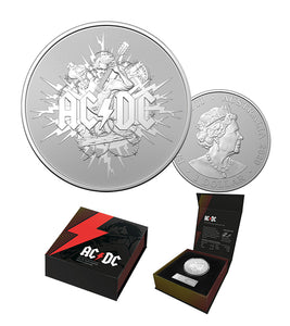 2021 $1 1oz Silver Frosted Uncirculated Coin - AC/DC