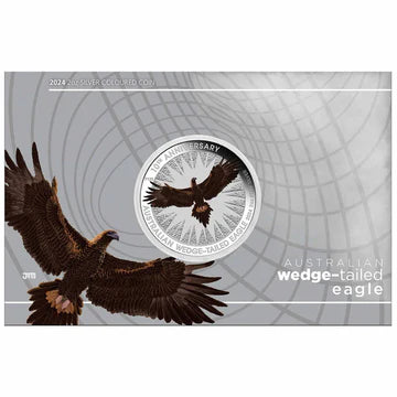Australia Wedge-Tailed Eagle 10th Anniversary 2024 $2 Colour 2oz Silver Brillian