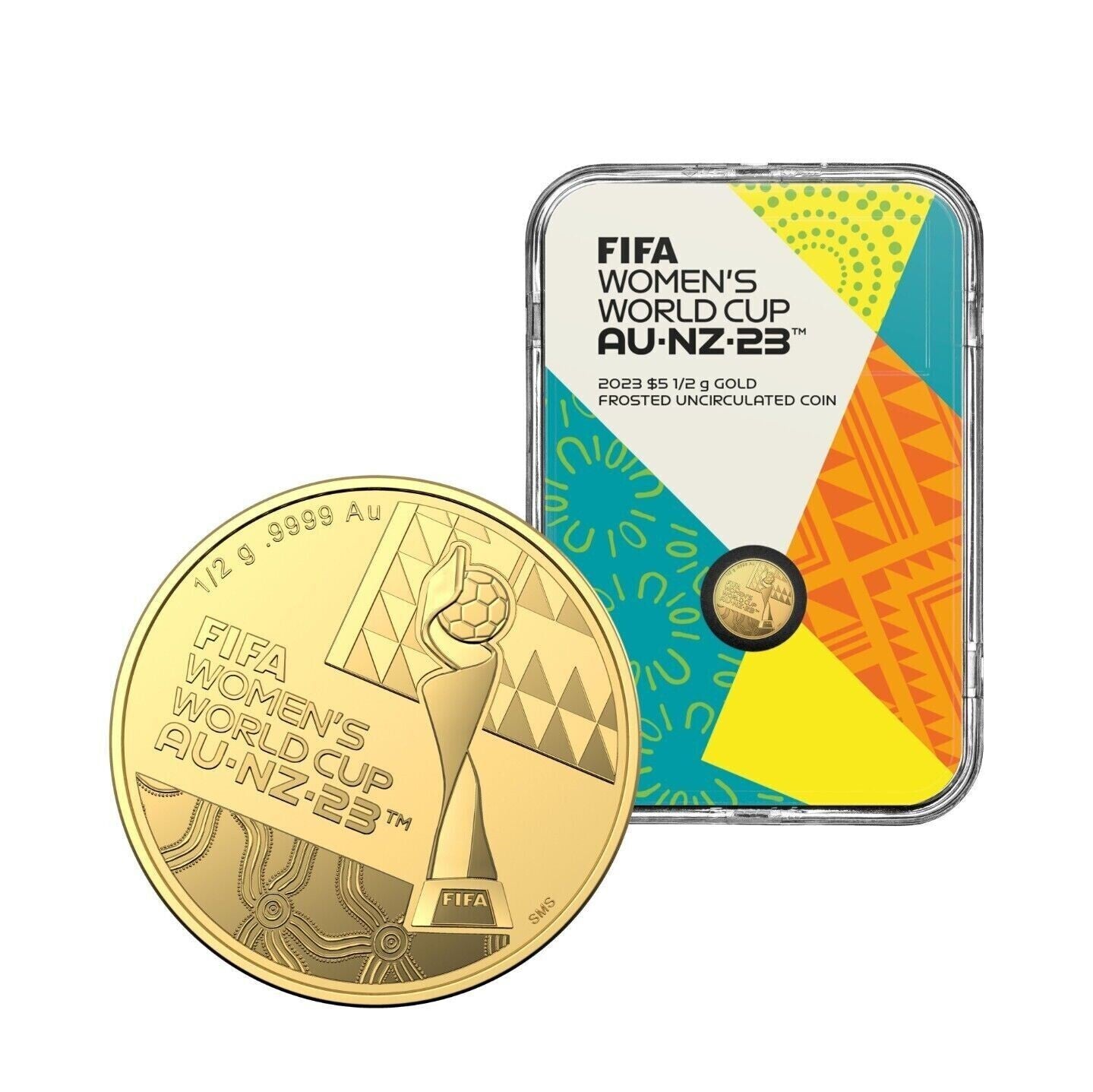 2023 Australia $5 Dollar 1/2g Gold Coin Official FIFA Women's World Cup Soccer
