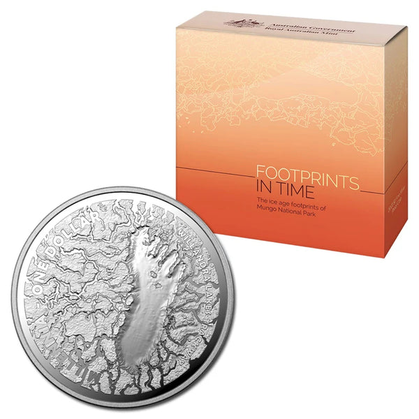 2021 $1 Mungo Footprint 1/2oz Silver Proof Coin