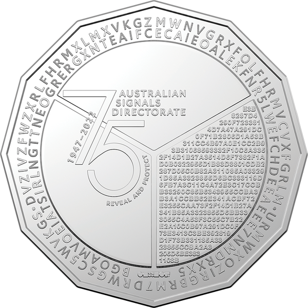 2022 Australian Signals Directorate 75th Anniversary 50c CuNi Uncirculated Coin