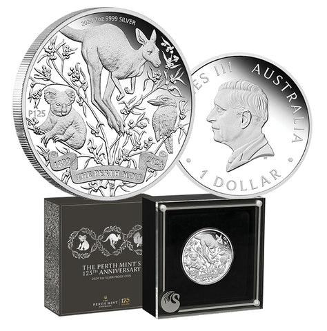 2024 $1 Perth Mints 125th Anniversary 1oz Silver Proof Coin