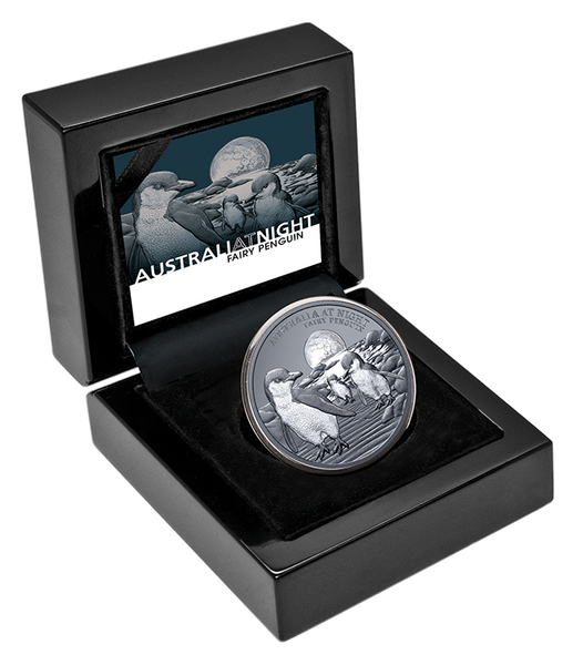 2024 AUSTRALIA AT NIGHT $1 PENGUIN 1OZ SILVER BLACK PROOF COIN