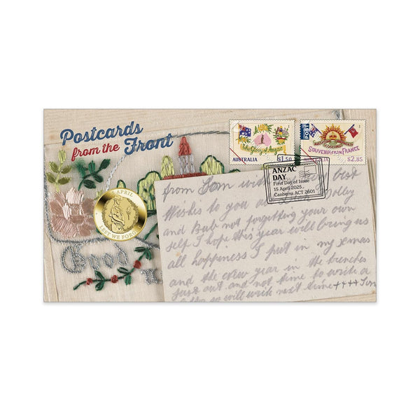 Postcards from the Front Postal Numismatic Cover (PNC)