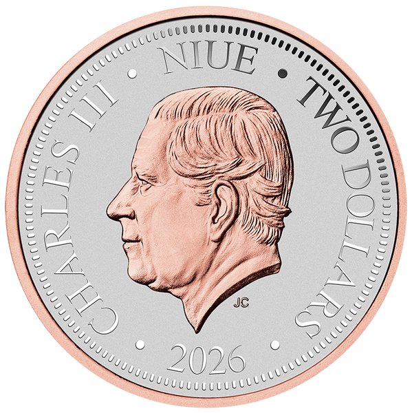 2026 $1 Native Impressions Wedge-Tailed Eagle 1oz Rose Gold Gilded Coin