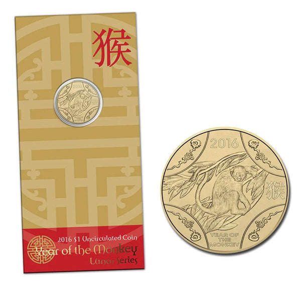 2016 1 Dollar Uncirculated Coin Lunar Year of the Monkey