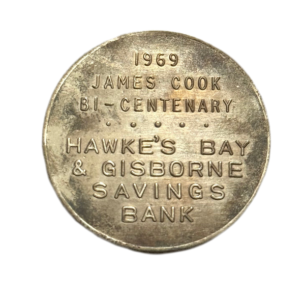 New Zealand Medallion 1969 Captain Cook Bi-Centenary Silver & Gold Unc