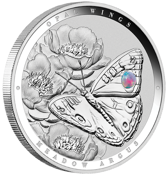 2026 Australian Opal Wings - Meadow Argus 1oz Silver Proof Coin with Opal Insert