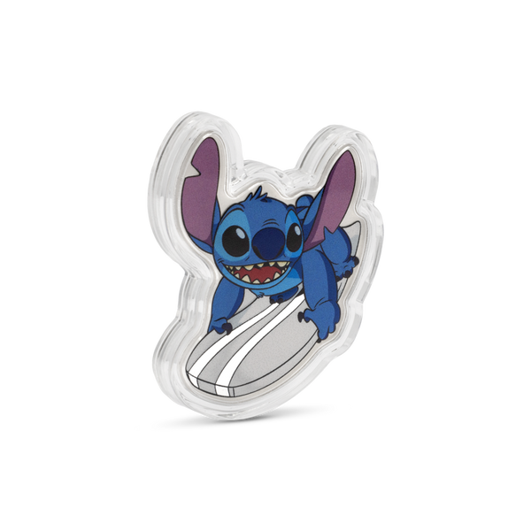 Disney Stitch - Surf's Up 2025 1oz Silver Coloured Coin