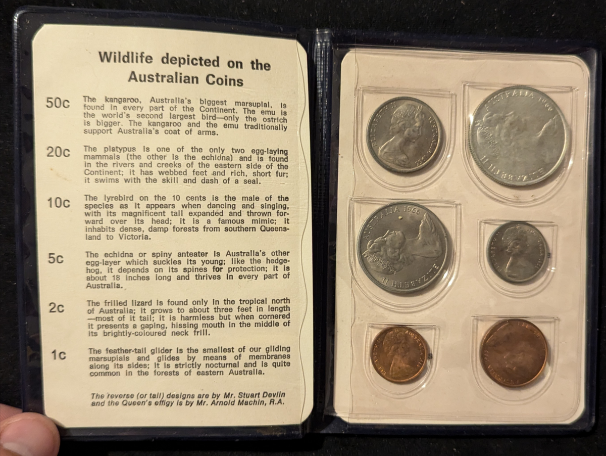 1966 Uncirculated Mint Coin Set Blue Wallet – Aussie Coins Direct