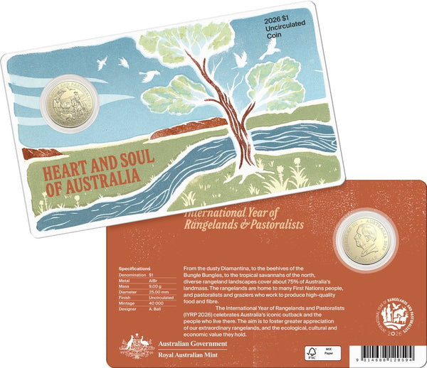 2026 Heart & Soul $1 Rangelands & Pastoralists Unc Coin