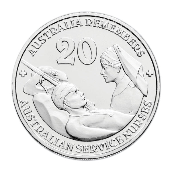 2009 20c Australia Remembers Australia Service Nurses Uncirculated Coin
