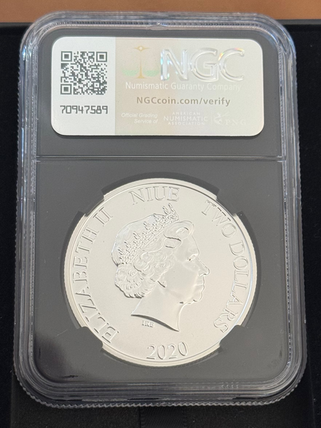 2020 $2 NIUE SILVER STAR WARS BOBA FETT NGC MS9.9 BULLION PLUS FILM SERIES 1 OZ
