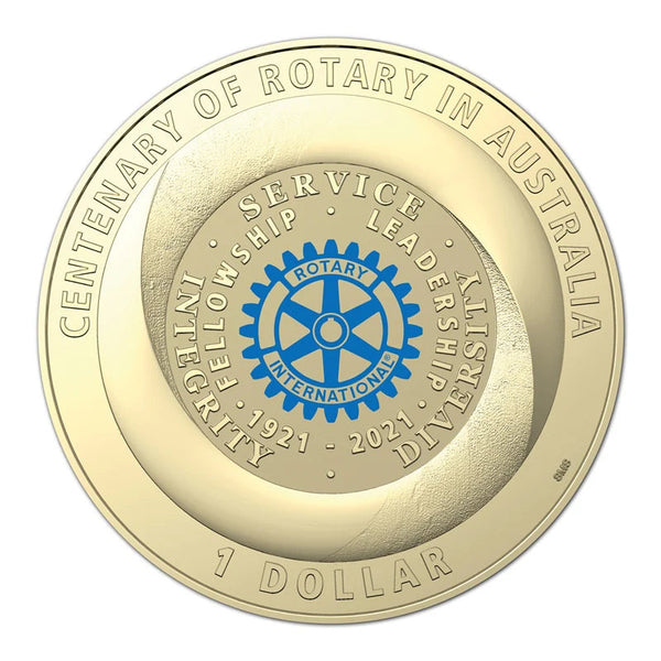 2021 Centenary of Rotary Australia One Dollar ($1) Uncirculated Australian Decimal Coin