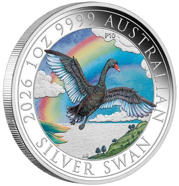 2026 ANDA Perth Money Expo - Australian Coloured Swan 1oz Silver Proof Coin