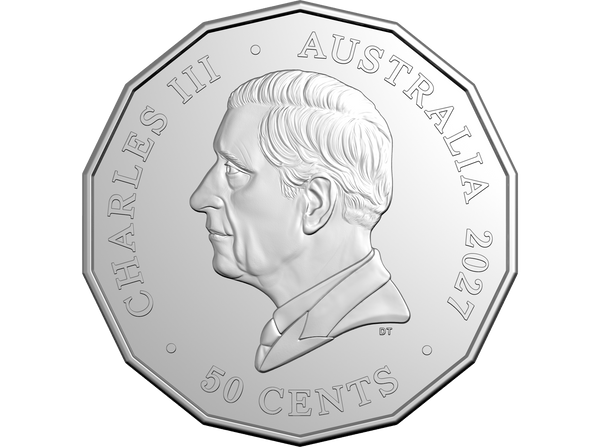 2027 50c Lunar Series - Year Of The Goat Uncirculated Tetradecagon Coin
