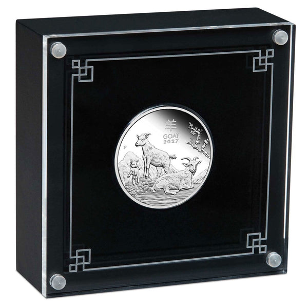 Australian Lunar Series III 2027 Year of the Goat 1/2oz Silver Proof Coin