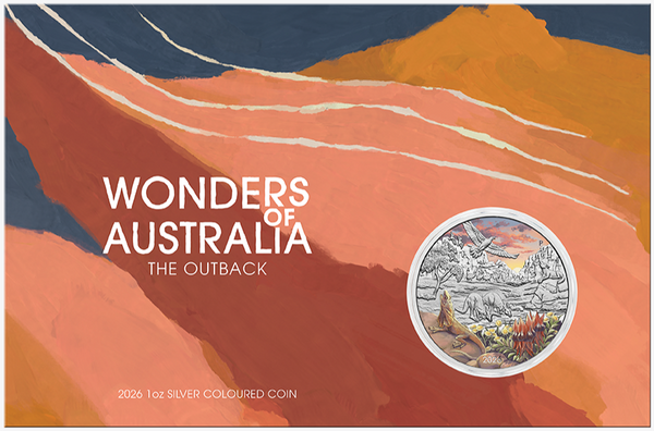 Wonders of Australia - The Outback 2026 1oz Silver Coloured Coin in Card