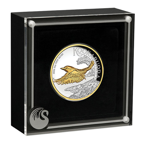 Australian Kookaburra 2026 2oz Silver Proof High Relief Gilded Coin