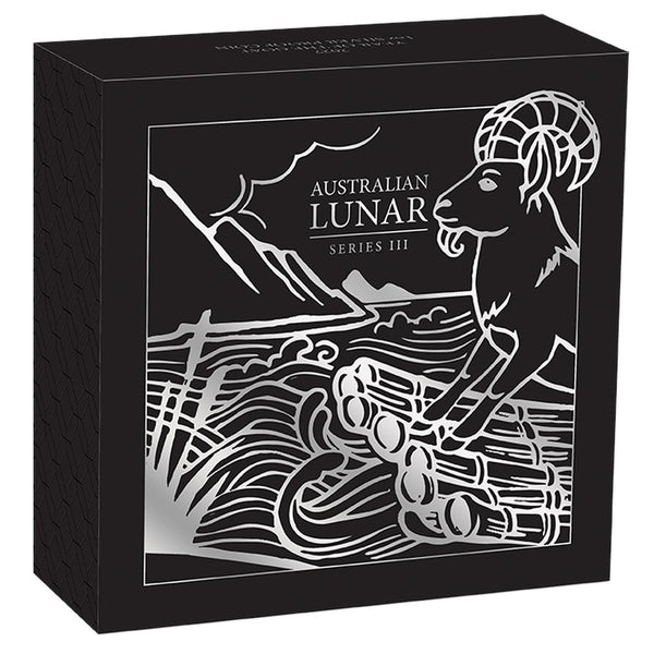 Australian Lunar Series III 2027 Year of the Goat 1oz Silver Proof Coin