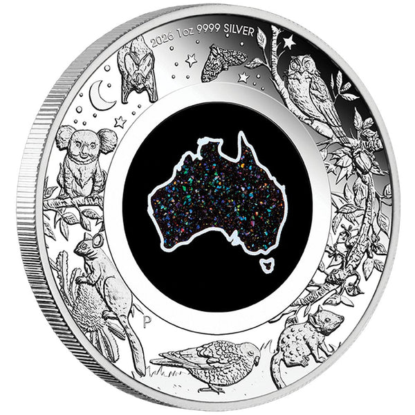 Great Southern Land 2026 1oz Silver Proof Matrix Opal Coin