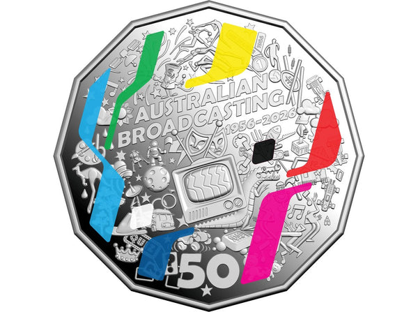 2026 50c Coloured Silver Proof Coin - 70th Anniversary of Australia’s First Television Broadcast